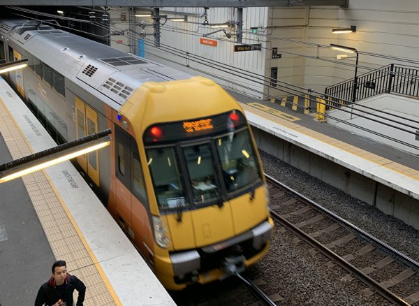 T8 line train at Wolli Creek station