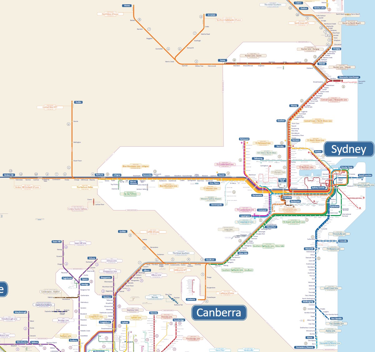 New South Wales Rail Map thumbnail