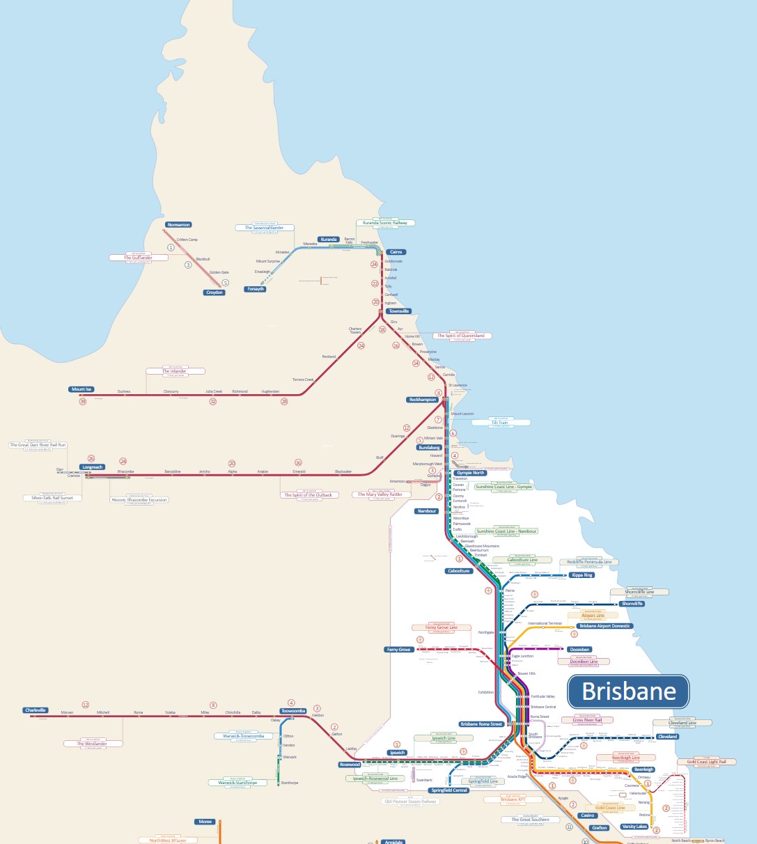 Queensland Rail Map thumbnail