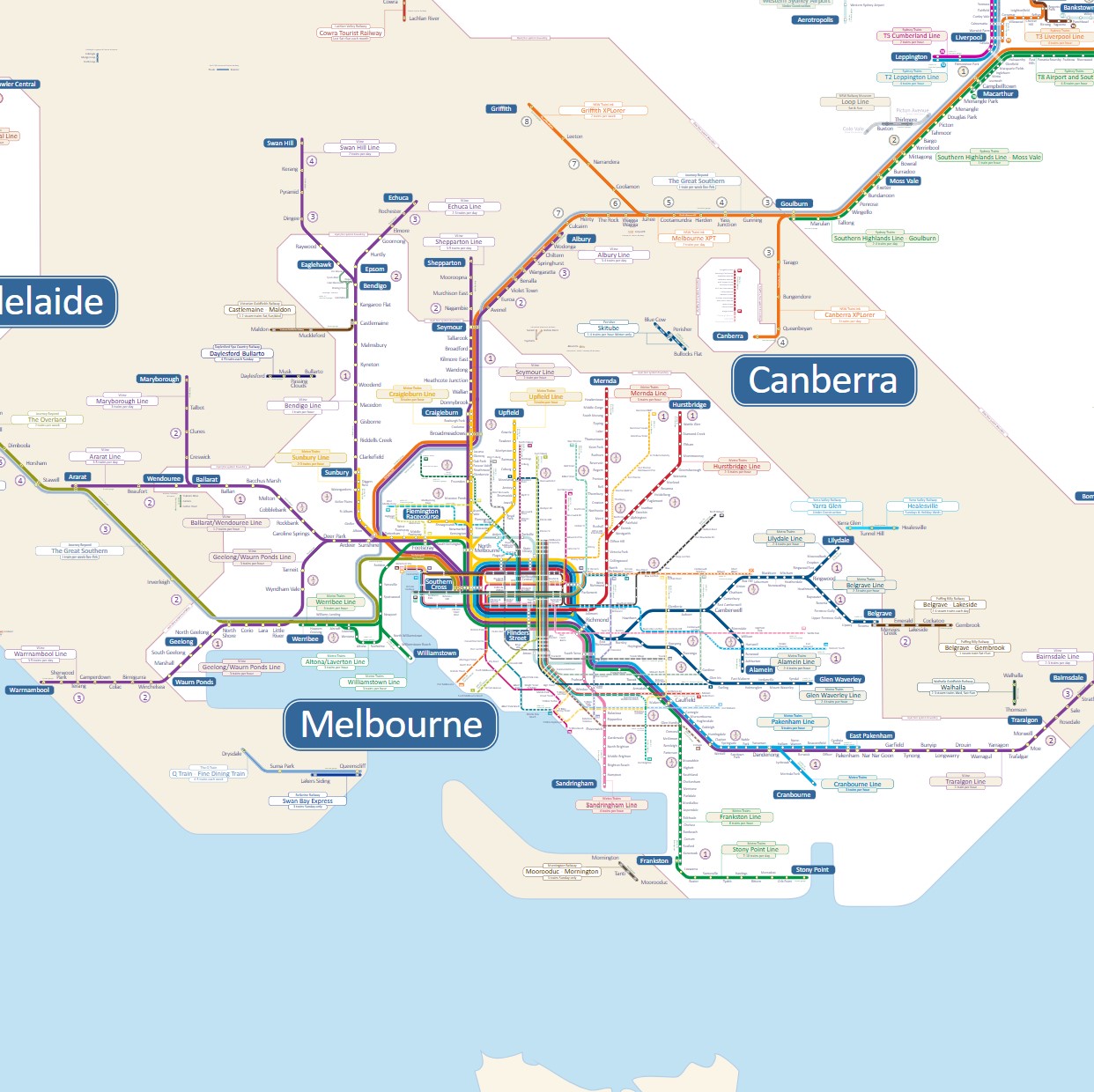 Victoria Rail Map thumbnail